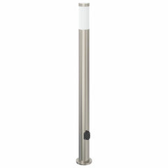 vidaXL Bollard Lights with Outlet 3pcs 110 cm Stainless Steel IP44 4