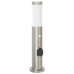 vidaXL Bollard Lights with Sensor&Outlet 3pcs 50 cm Stainless Steel IP44 4