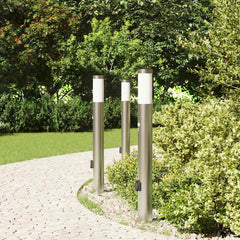 vidaXL Bollard Lights with Sensor&Outlet 3pcs 80 cm 3