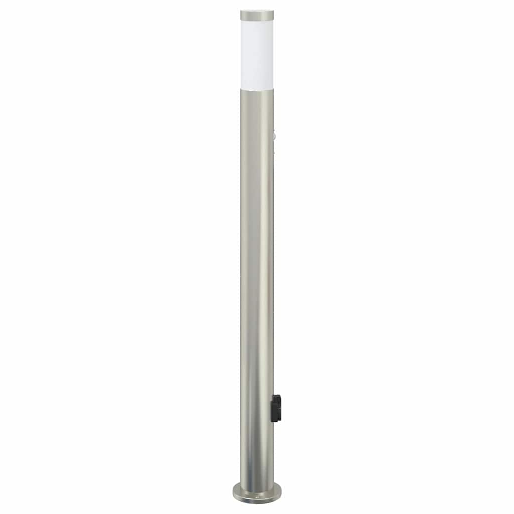 vidaXL Bollard Light with Sensor&Outlet 110 cm Stainless Steel IP44 4
