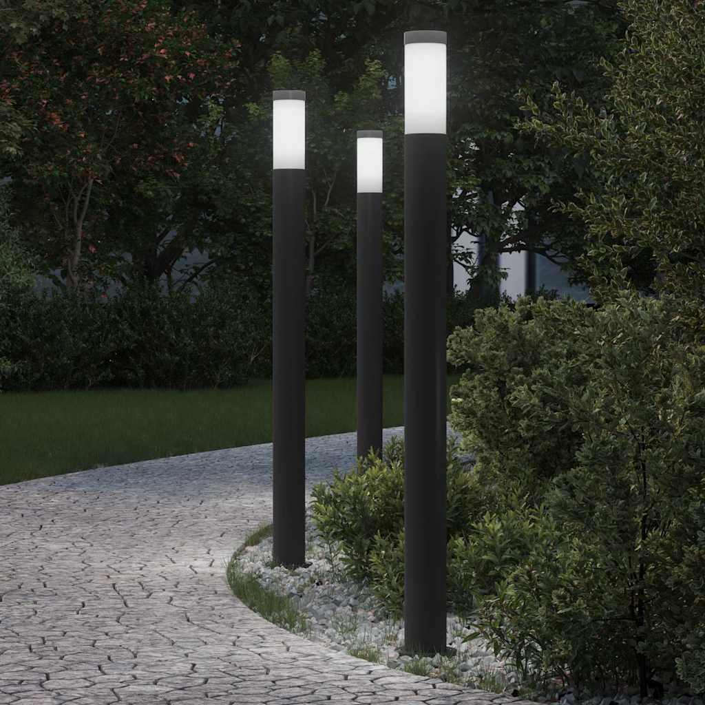 vidaXL Bollard Lights 3pcs 110 cm Stainless Steel IP44 1