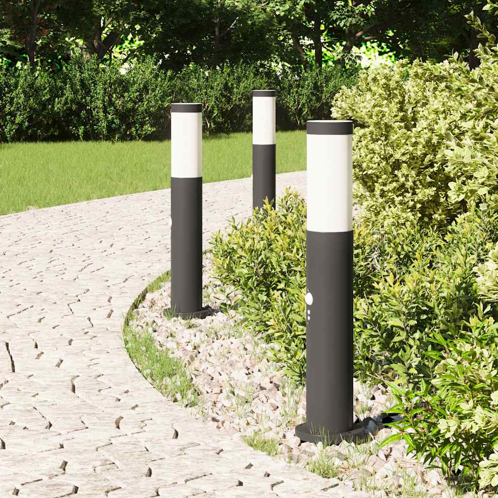 vidaXL Bollard Lights with Sensor 3pcs 50 cm Stainless Steel IP44 3