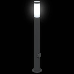vidaXL Bollard Lights with Outlet 3pcs 80 cm Stainless Steel IP44 5