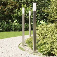 vidaXL Bollard Lights with Sensor 3 pcs 110 cm Stainless Steel IP44 3