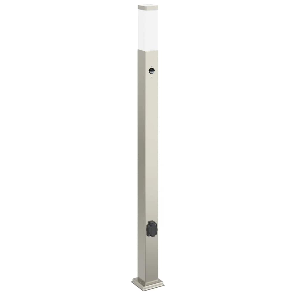 vidaXL Bollard Light with Sensor&Outlet 110 cm Stainless Steel IP44 2