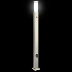 vidaXL Bollard Light with Sensor&Outlet 110 cm Stainless Steel IP44 6