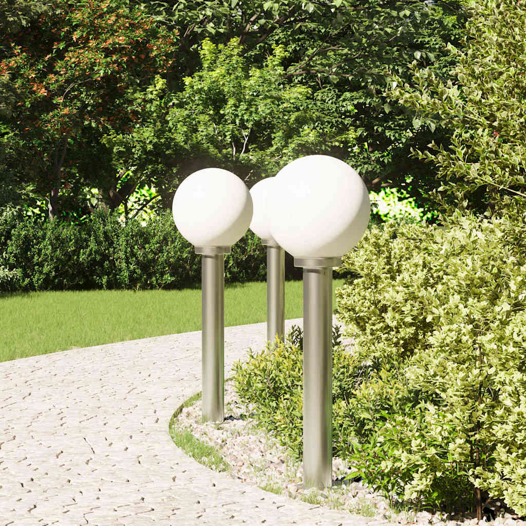 vidaXL Bollard Lights 3 pcs 80 cm Stainless Steel IP44 3