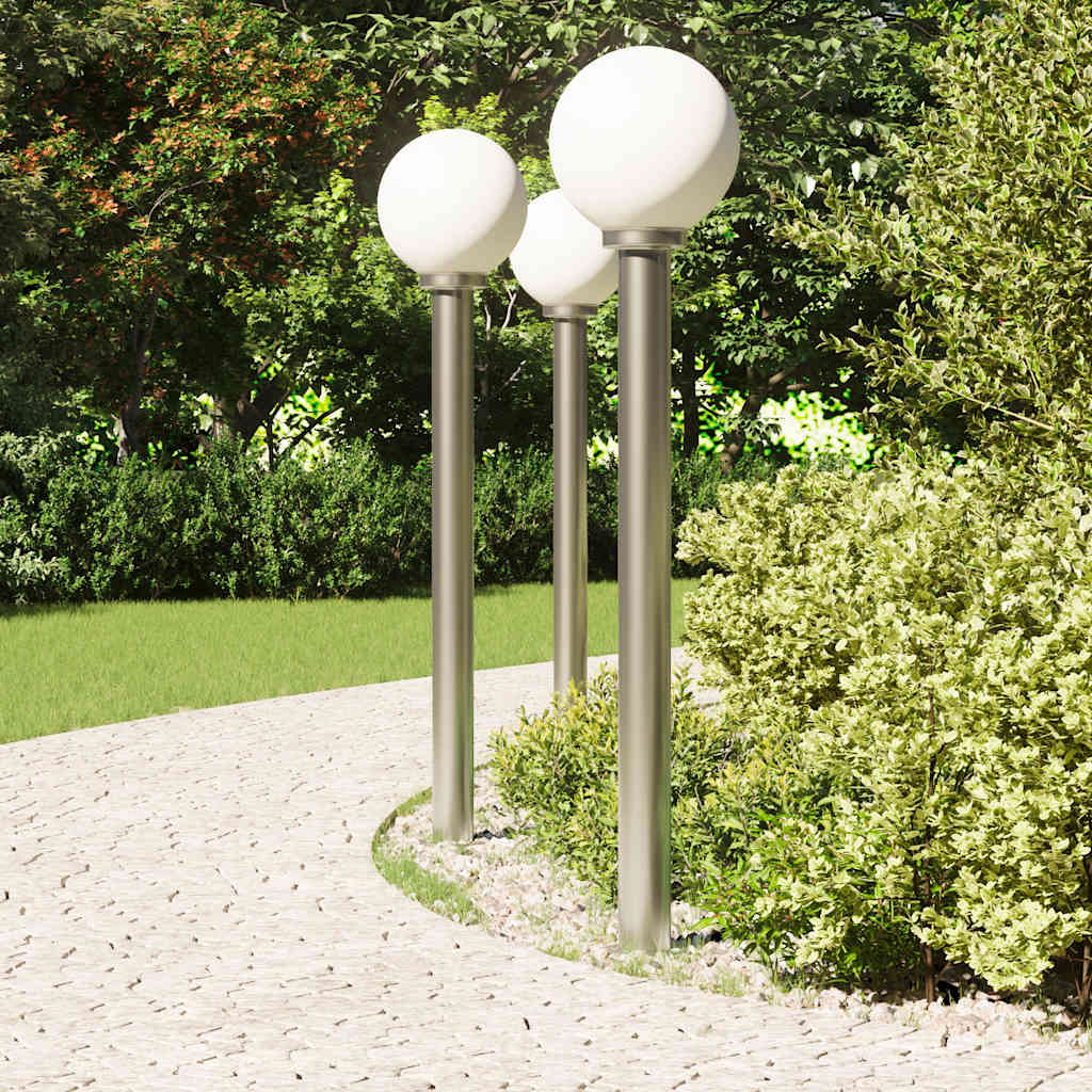 vidaXL Bollard Lights 3 pcs 120 cm Stainless Steel IP44 3