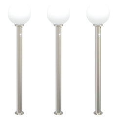vidaXL Bollard Lights with Sensor 3 pcs 120 cm Stainless Steel IP44 2