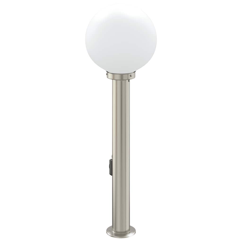 vidaXL Bollard Light with Outlet 80 cm Stainless Steel IP44 5