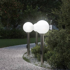 vidaXL Bollard Lights with Outlet 3 pcs 80 cm Stainless Steel IP44 1