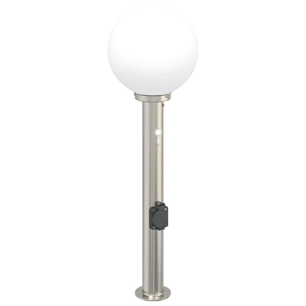 vidaXL Bollard Light with Sensor&Outlet 80 cm Stainless Steel IP44 2