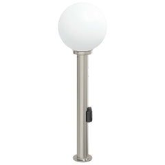vidaXL Bollard Light with Sensor&Outlet 80 cm Stainless Steel IP44 4