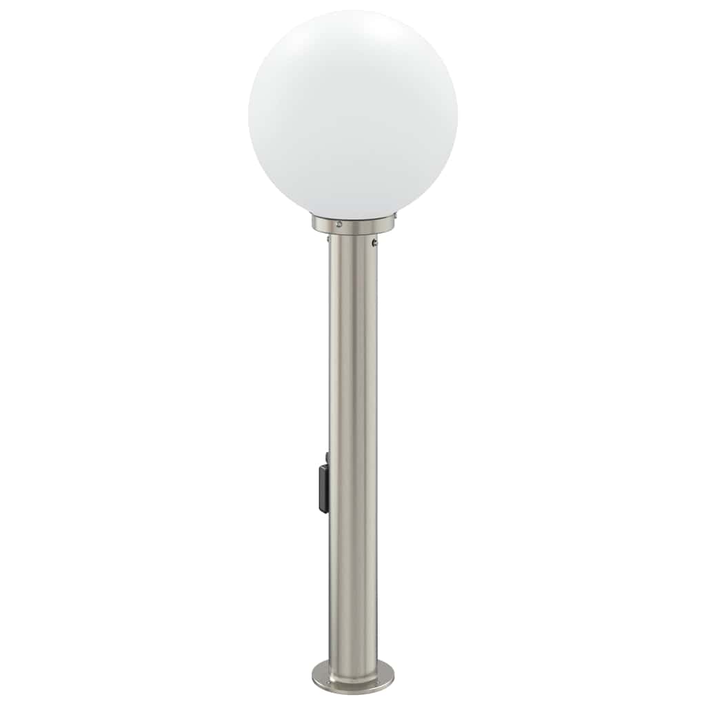 vidaXL Bollard Light with Sensor&Outlet 80 cm Stainless Steel IP44 5