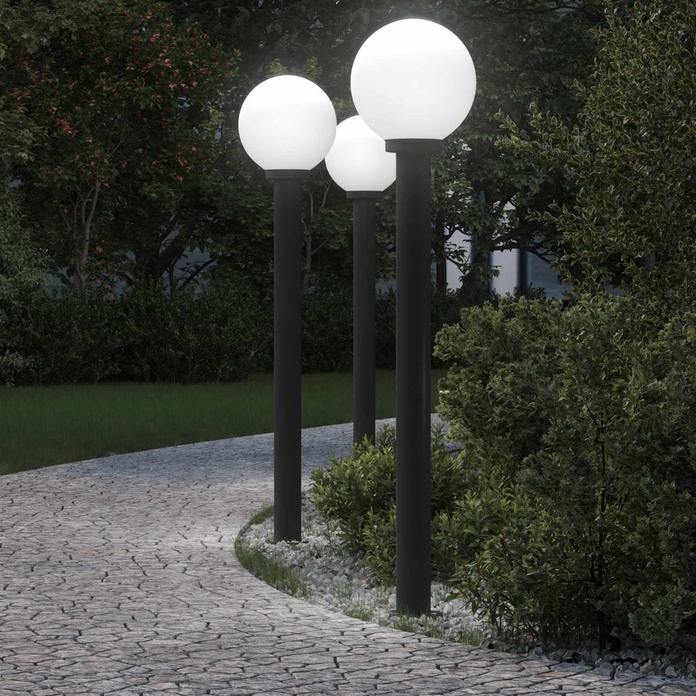 vidaXL Bollard Lights 3 pcs 120 cm Black IP44 4