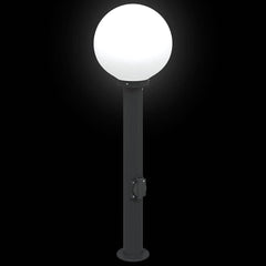 vidaXL Bollard Light with Outlet 80 cm Black IP44 6
