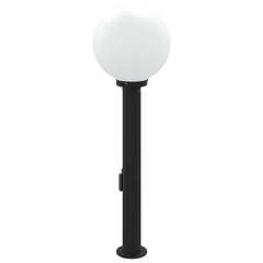 vidaXL Bollard Light with Sensor&Outlet 80 cm Black IP44 4