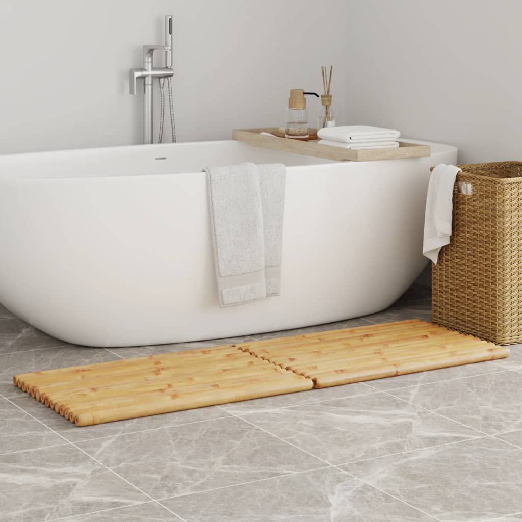 vidaXL Bath Mats 2 pcs 70x50 cm Bamboo 3