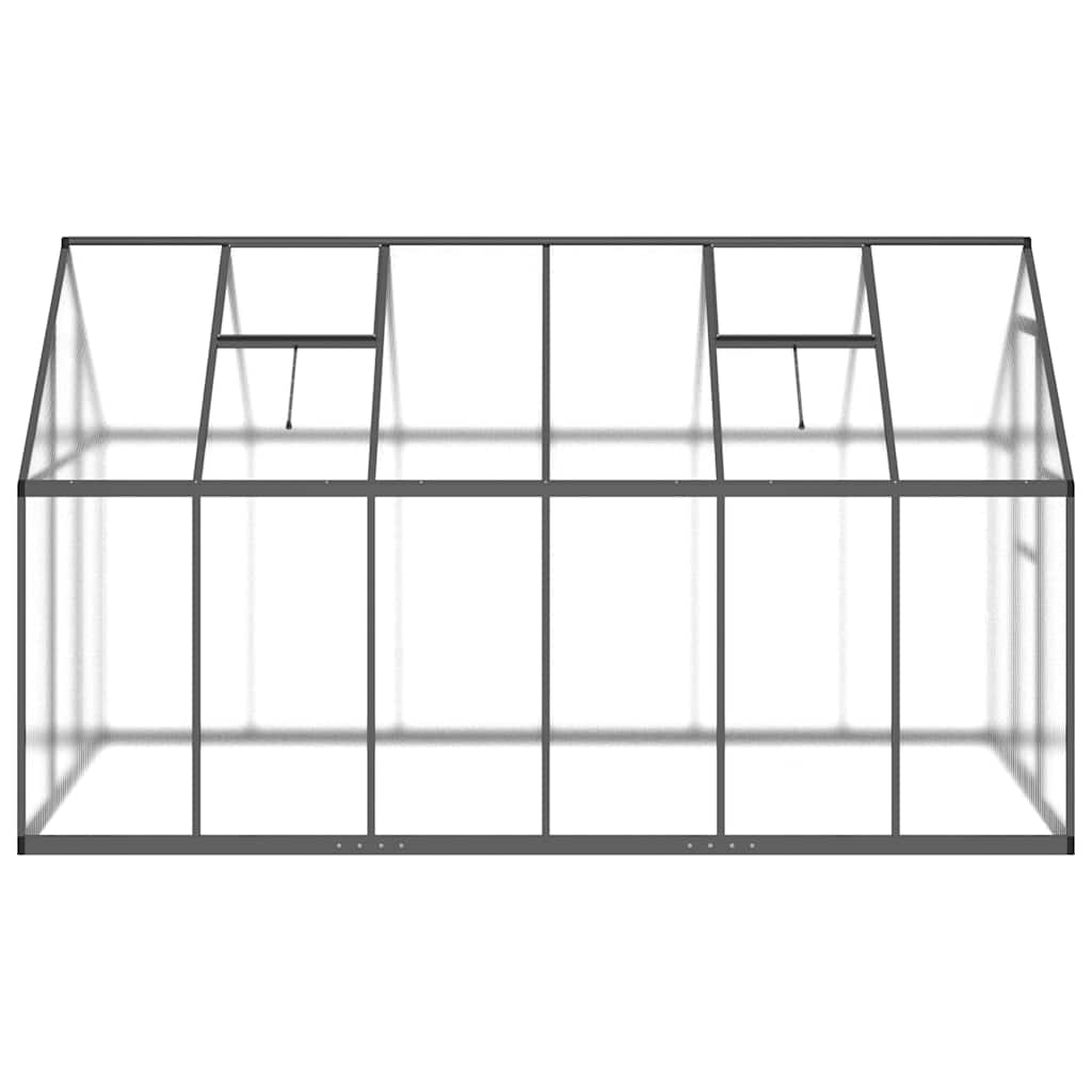 Greenhouse with Base Frame Aluminium Anthracite 334 cm 195 cm