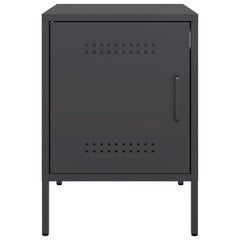 Bedside Cabinet 36x39x50,5 cm Steel Black 2