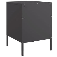 Bedside Cabinet 36x39x50,5 cm Steel Black 2