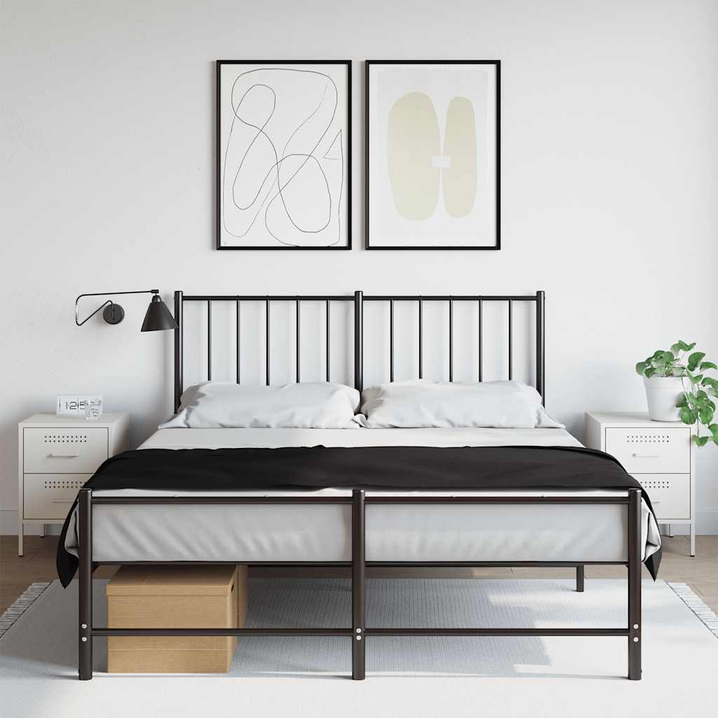 vidaXL Bedside Cabinets 2 pcs White 36x39x50.5 cm Steel 1