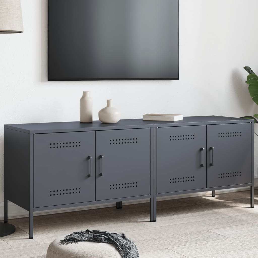 TV Cabinet 68x39x50,5 cm Steel Anthracite 2