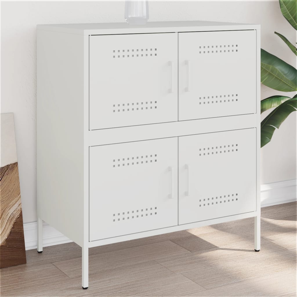 Sideboard 68x39x79 cm Steel White