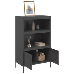 vidaXL Highboard Black 68x39x113 cm Steel 5
