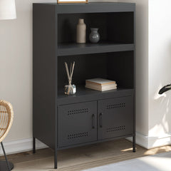 vidaXL Highboard Black 68x39x113 cm Steel 1