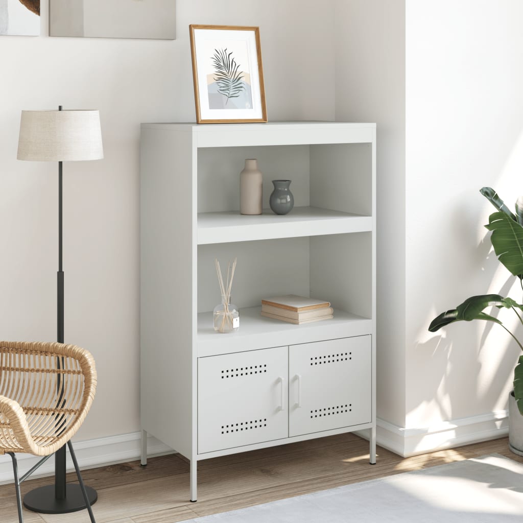 vidaXL Highboard White 68x39x113 cm Steel 3