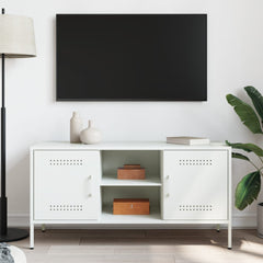 vidaXL TV Cabinet White 100,5x39x50,5 cm Steel 3