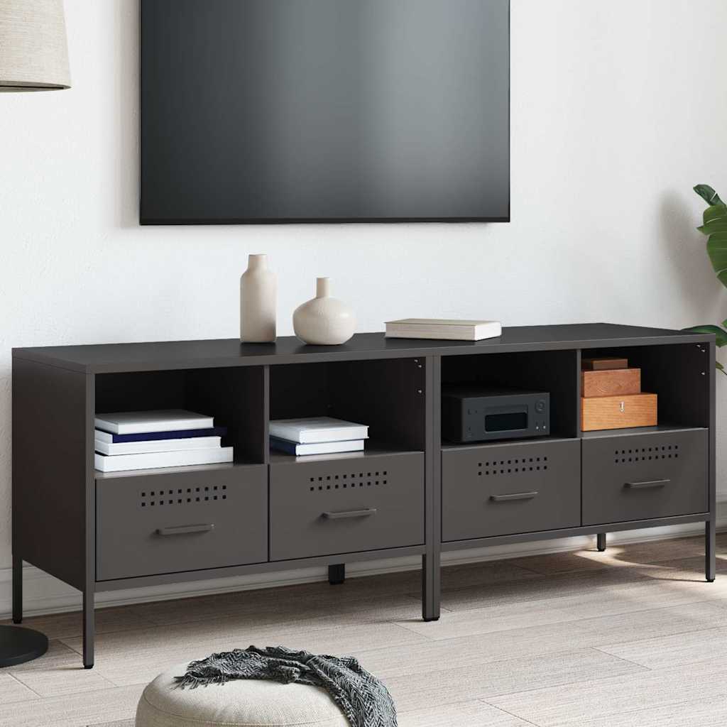 TV Cabinet 68x39x50,5 cm Steel Black 2