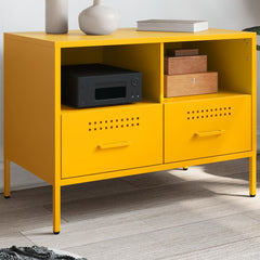 TV Cabinet 68x39x50,5 cm Steel Yellow 1