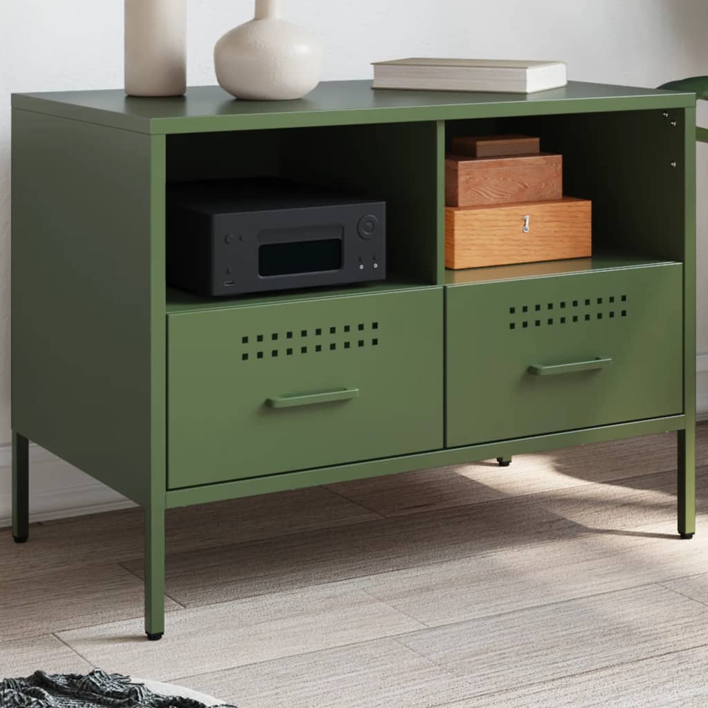TV Cabinet 68x39x50,5 cm Steel Green 1