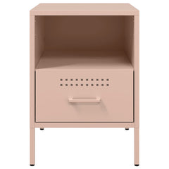 vidaXL Bedside Cabinets 2 pcs Pink 36x39x50.5 cm Steel 6