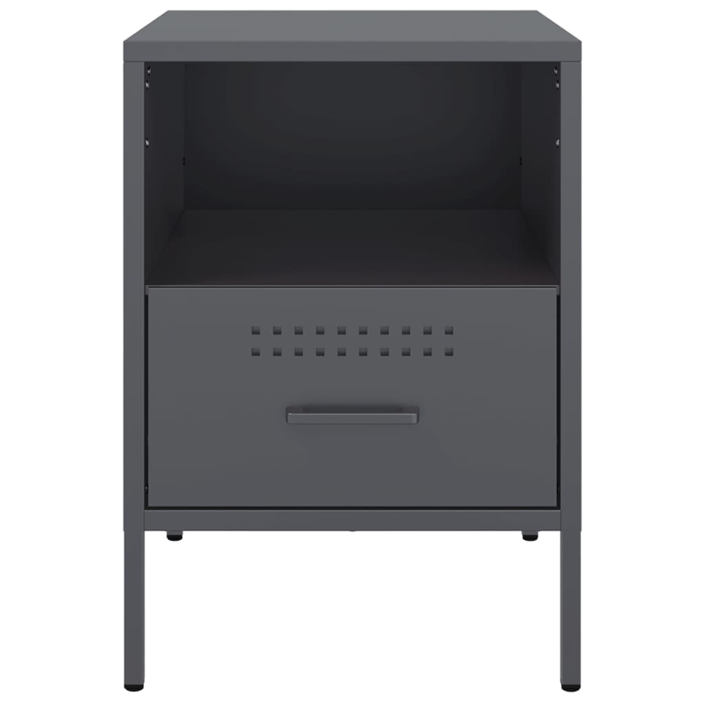 vidaXL Bedside Cabinets 2 pcs Anthracite 36x39x50.5 cm Steel 6