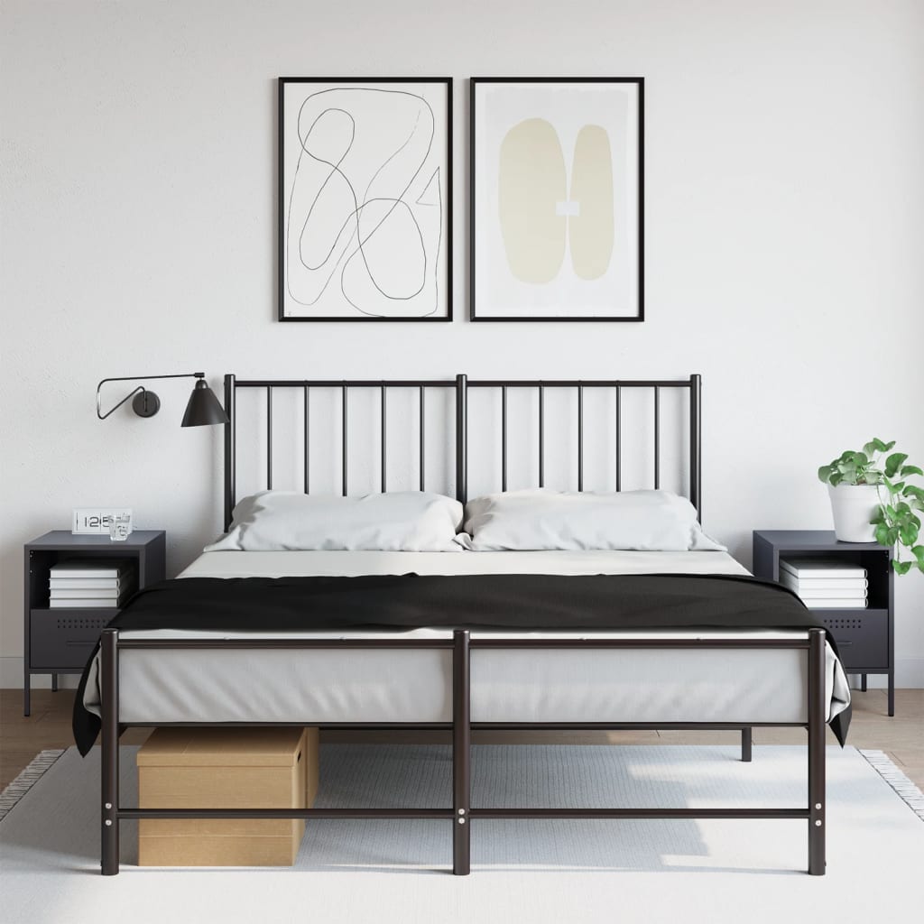 vidaXL Bedside Cabinets 2 pcs Anthracite 36x39x50.5 cm Steel 1