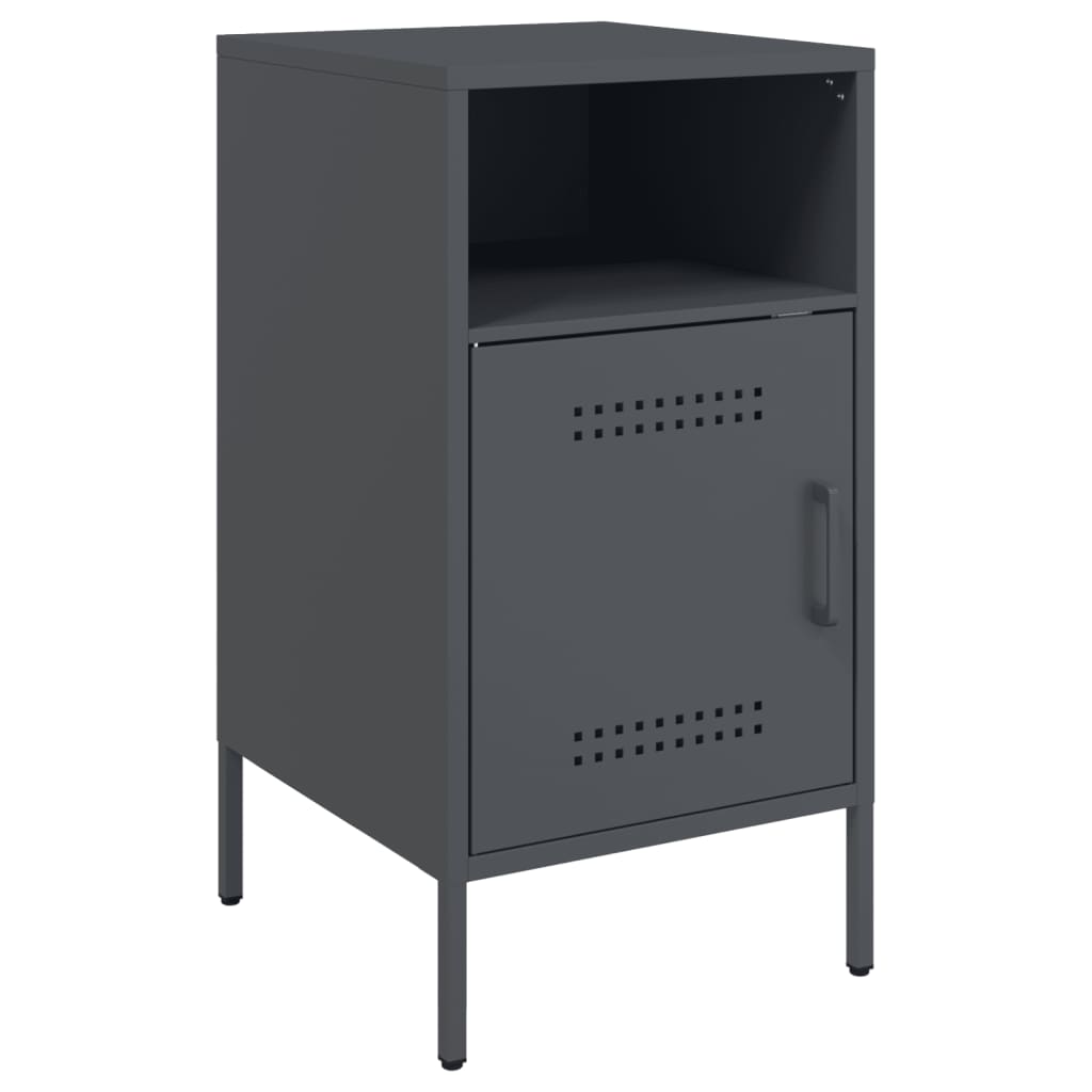 vidaXL Bedside Cabinets 2 pcs Anthracite 36x39x68 cm Steel 5