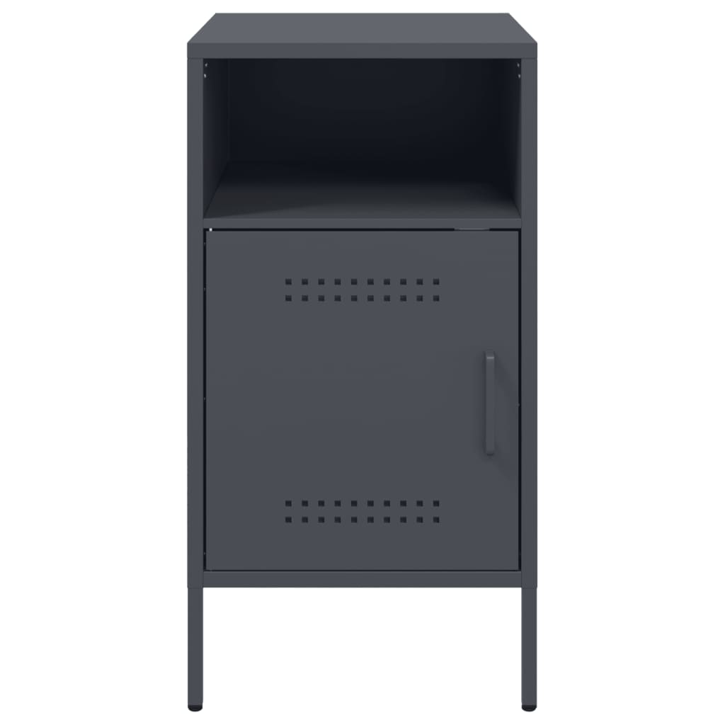 vidaXL Bedside Cabinets 2 pcs Anthracite 36x39x68 cm Steel 6