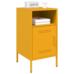 vidaXL Bedside Cabinets 2 pcs Mustard Yellow 36x39x68 cm Steel 3