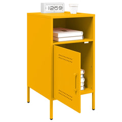 vidaXL Bedside Cabinets 2 pcs Mustard Yellow 36x39x68 cm Steel 4