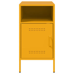 vidaXL Bedside Cabinets 2 pcs Mustard Yellow 36x39x68 cm Steel 6