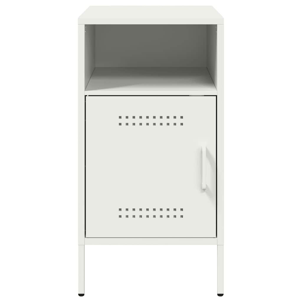 vidaXL Bedside Cabinets 2 pcs White 36x39x68 cm Steel 6