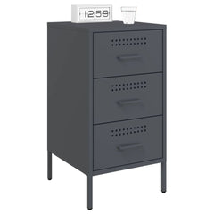 vidaXL Bedside Cabinets 2 pcs Anthracite 36x39x68 cm Steel 3