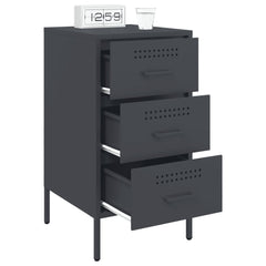 vidaXL Bedside Cabinets 2 pcs Anthracite 36x39x68 cm Steel 4
