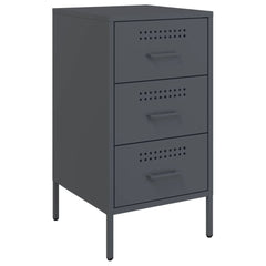 vidaXL Bedside Cabinets 2 pcs Anthracite 36x39x68 cm Steel 5