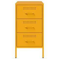 vidaXL Bedside Cabinets 2 pcs Mustard Yellow 36x39x68 cm Steel 6