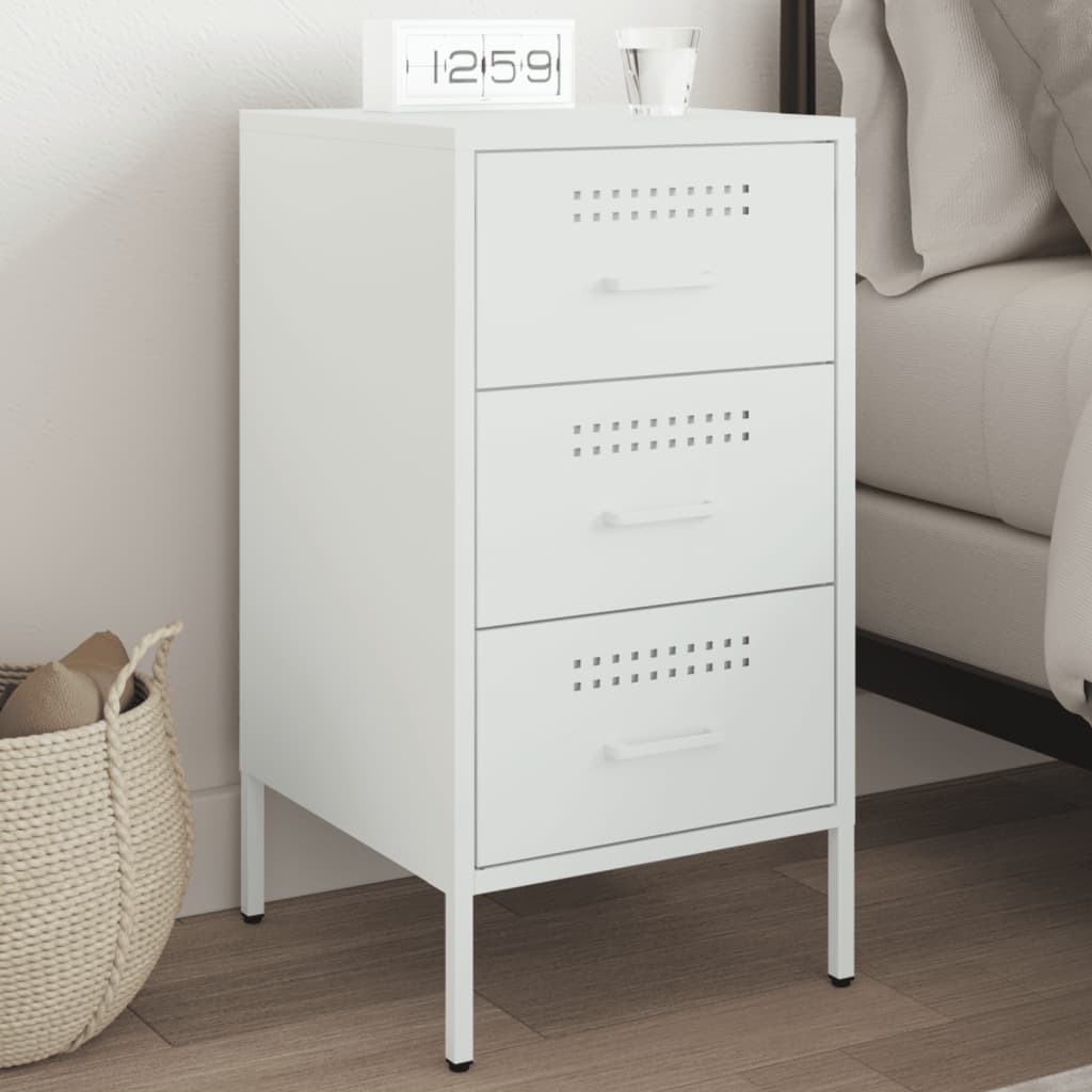 vidaXL Bedside Cabinet 36x39x68 cm Steel