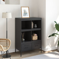 Highboard 68x39x101,5 cm Steel Black